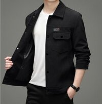 Áo khoác nam nhung tăm mã AKN12   - MÀU ĐEN - M