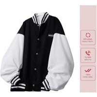 Áo khoác nam nữ - Bomber jacket chất liệu nhung gân dày dặn form rộng rãi