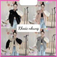 Áo khoác nam nữ - Bomber jacket chất liệu nhung gân dày dặn form rộng rãi MISSOUT (hàng 1 lớp)