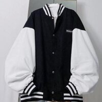 Áo khoác nam nữ - Bomber jacket  chất liệu nhung gân dày dặn form rộng rãi MISSOUT ảnh thật có sẳn - Đen - L