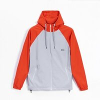 Áo khoác nam nữ, có dây, 2 lớp, bên trong lót lưới - phối màu sang, khoẻ khoắn, mũ liền áo