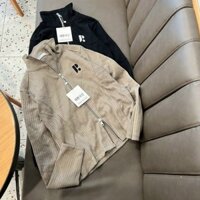 Áo Khoác Nam Nữ Dây Kéo 2 Đầu Cổ Trụ Tay Sỏ Ngón Logo Thêu P Chất Len Tàu Xịn Sò 777TPkhoac686 686