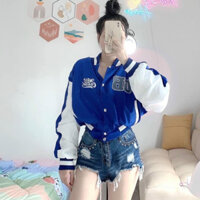 Áo Khoác Nam Nữ Dù Nút Cài y Hình Ulzzang Unisex Form Rộng Bomber FOM Lững