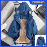 Áo Khoác Nam Nữ Lông Cừu Dày Dặn Siêu Ấm, Áo Khoác Lót Lông Có Mũ Hàng Siêu Cấp 2023 AG02 - ROYMAN