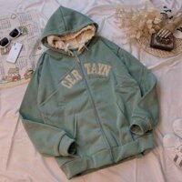 Áo Khoác Nam Nữ Nón 2 Lớp Thêu CERTAIN - Kiểu Hoodie Có Dây Kéo -Chống Nắng Thu Đông - XANH - M