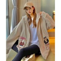 Áo Khoác Nam Nữ Thêu Hình Độc Đáo Form Rộng Phong Cách Hàn Quôc Ullazang