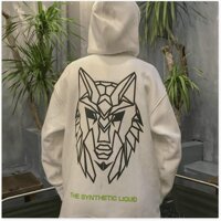 ÁO KHOÁC NAM NỮ THUN NỈ CÓ DÂY KÉO,THIẾT KẾ HỌA TIẾT SƯ TỬ SIÊU NGẦU,CHẤT LIỆU VÃI NỈ  THOÁNG MÁT,DÀY MỊN - TRẮNG - S