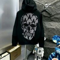 Áo Khoác Nam Philip Đầu Lâu Đính Đá Hót Hít - Áo Khoác Nam Philip Có Mũ Đầu Lâu Đính Đá Hottrend