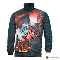 Áo Khoác Nam rồng ngựa, hình đại chiến long mã, in 3D, kiểu dáng thể thao thu đông