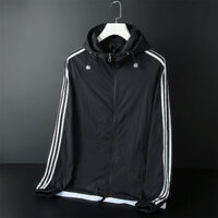 Áo khoác nam sọc, áo khoác mỏng kiểu Hàn Quốc, tay dài