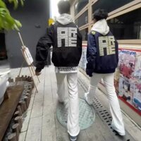 Áo khoác nam thêu chữ đứng cổ áo khoác