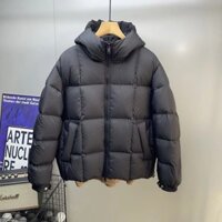 Áo khoác nam thời trang đơn giản, đa năng, chống lạnh, áo khoác cotton mùa đông, thiết kế màu sắc đồng nhất, áo khoác dày có mũ