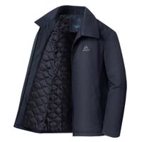 Áo khoác nam trung niên cổ bẻ BHG - Xanh đệm bông 4XL