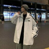 Áo khoác nam unisex, áo khoác gió 2 lớp áo dài tay áo varsity jacket thời trang retro áo bóng chày trẻ tuổi