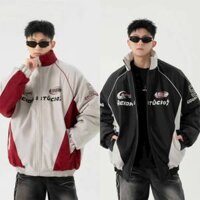 Áo khoác nam vải dù Dáng Bomber Sọc Mí TUCCLO co giãn, trượt nước, trẻ trung, năng động