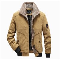 Áo khoác nam vải kaki lót lông thời trang -  Áo Kaki Cao cấp, Áo Kaki Nam lót lông, Áo khoác kaki cổ cao