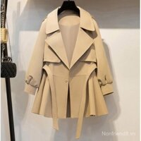 Áo khoác ngắn thời trang mới 5344 [2025] cho mùa xuân và mùa thu, áo khoác trench coat nữ cỡ lớn phong cách phổ biến, giảm cân, được đánh giá cao