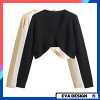 Áo khoác ngoài dáng lửng chất liệu len mỏng áo cardigan croptop thân trước vát tròn AK30 phù hợp những ngày se lạnh