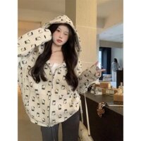 Áo Khoác Ngoài In Hình Mèo kitty Dễ Thương Thời Trang