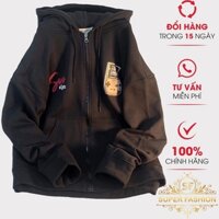 Áo Khoác Ngoài Nữ SUPER FASHION Vải Nỉ Dày In Hình Đẹp Form Rộng Thời Trang