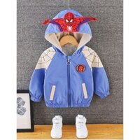 💖ÁO KHOÁC NGƯỜI NHỆN💖 Áo khoác gió 2 lớp cho bé tạo kiểu dáng NGƯỜI NHỆN Spiderman ngộ nghĩnh - full size cho bé