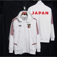 Áo Khoác Nhật Bản màu trắng- nón tháo rời, túi trong tiện lợi