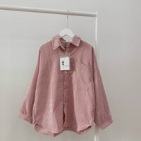 Áo khoác nhung quảng châu kiểu cánh dơi thời trang - Hồng - FreeSize