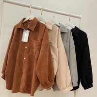 Áo khoác nhung quảng châu kiểu cánh dơi thời trang - Xám - FreeSize