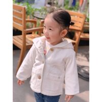 Áo khoác nhung Zara trắng, lót lông đẹp, Sl ít, giá Ib