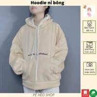 Áo khoác nỉ 🌸 Áo khoác hoodie Nỉ Lót Bông Childkand KNN10 nam nữ đẹp form rộng Unisex - PÉ HEO SHOP