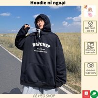 Áo khoác nỉ 🌸 Áo khoác hoodie BA7 KNN35 nam nữ đẹp form rộng Unisex chất nỉ ngoại 2 lớp dày dặn - PÉ HEO SHOP