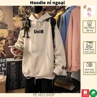 Áo khoác nỉ 🌸 Áo khoác hoodie UniB KNN29 nam nữ đẹp form rộng Unisex chất nỉ ngoại 2 lớp dày dặn - PÉ HEO SHOP