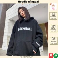 Áo khoác nỉ 🌸 Áo khoác hoodie ESSENTIALL KNN33 nam nữ đẹp form rộng Unisex chất nỉ ngoại 2 lớp dày dặn - PÉ HEO SHOP