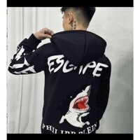 Áo khoác nỉ bape hình cá mập 3D nổi bật thời trang nam nữ mặc đôi siêu trẻ trung