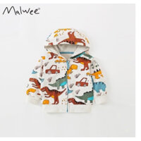 Áo khoác nỉ bé trai khủng long malwee