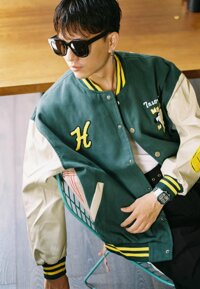 Áo Khoác Nỉ Bomber Nam Nữ Form Rộng Unisex Chất Nỉ Ngoại Dày Dặn Cực Hot chucuu - xanh lá - S