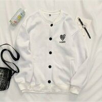 ÁO KHOÁC NỈ CARDIGAN TRÁI TIM