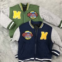 Áo khoác nỉ cho bé trai, áo khoác nỉ bomber Cao Cấp cho bé 2-7 tuổi AK8295