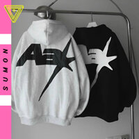 Áo Khoác NỈ CHỮ Aa In Hình Chất Nỉ Bông Dày Dặn Phối Họa Tiết KN11, Áo Khoác Dây Kéo Zip 2 Đầu Nam Nữ Form Rộng - SUMON