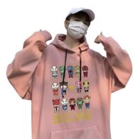 Áo khoác nỉ chui đầu form rộng cho nam nữ Hoodie15 - Vang,M