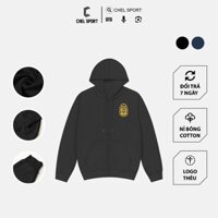 Áo khoác nỉ cotton logo thêu Argentina khoá kéo cao cấp