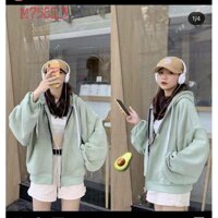 Áo khoác nỉ dây kéo khoá - Xanh lá,M