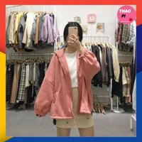 Áo khoác nỉ dây kéo unisex  - Hồng - Freesize