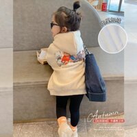 Áo Khoác Nỉ Dày Phong Cách Thu Đông Mới Cho Bé Gái