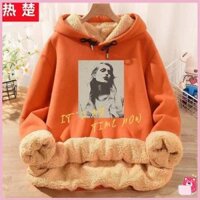 Áo khoác nỉ dày thoải mái có mũ trùm đầu dễ thương