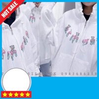 ÁO KHOÁC NỈ GẤU TRẮNG ARMOUS Que Kem Khoá Kéo Unisex [ new ]