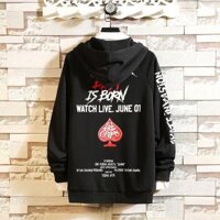 Áo khoác nỉ Hoodie cực chấtNỉ xịn,Big size dưới 67kg - Đen 45-67kg