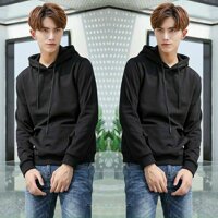 Áo Khoác Nỉ Hoodie Đen Cá TínhKN20 - Đen