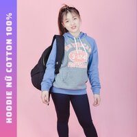 Áo khoác nỉ hoodie freesize dưới 55kg dành cho nữ, hàng giảm giá cuối năm thun cotton 100%, hình chụp thật sản phẩm