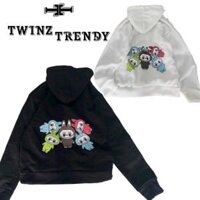 Áo Khoác nỉ Hoodie LaBUBu In Nỉ Bông Dày Dặn Phối Họa Tiết Đẹp, Áo Khoác tròng chống nắng Nam Nữ Form Rộng